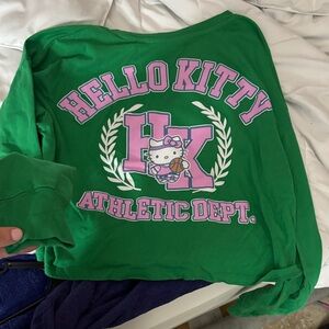 Hello Kitty Green and Pink Long Sleeve Tee